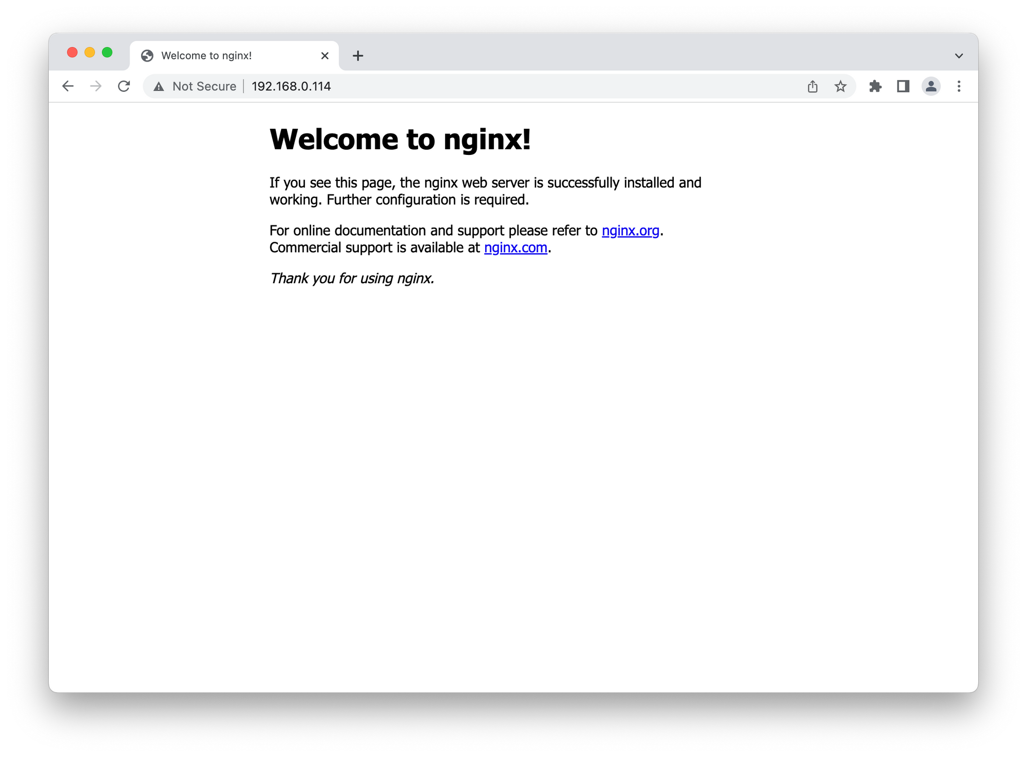 Welcome to nginx!